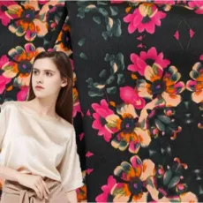 China Factory Matte Silk Satin Fabric Satin Stretch Printed Dyed Color Datin Smooth Imitation Silk for Dress Cloth Nightwear Fabric
