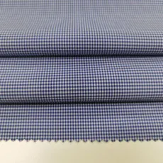 Fashion 90% Polyester 10% Spandex Kn Polyester Yarn Dyed Gingham Check Design Fabric for Garment/Down Jacket