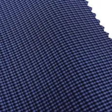 China High Stretch Wholesale Polyester Cation Spandex Small Bubble Plaid 4 Way Stretch Fabric