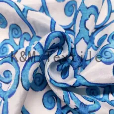 Custom Printed 70 Cotton 30 Silk Fabric Silk Cotton Blended Fabric