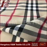High Quality Yarn Dyed Check Woven Shirting Cotton Poplin Fabric