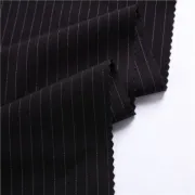 Wholesale Textile Stripe Garment Suits Pants Polyester Rayon Spandex Stretch Fabric