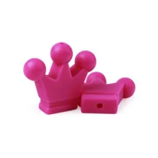 Mini Beads Crown Loose Beads Food Grade Baby Chewable Teething Crown Silicone Beads
