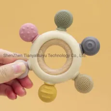 Factory Lowest Price Baby Silicone Toys Ring Funny Teethers Toys Ring