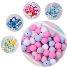 BPA Free Silicone 15mm Beads Food Grade Silicone 15mm Round Beads