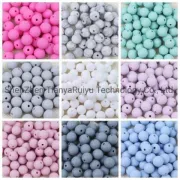 Silicone Beads BPA Free 9/12/15/19mm Baby Teether Round Beads