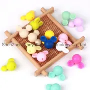 Silicone Beads for Baby Teething Pendant Silicone Mouse Shape Beads Pacifier Clips BPA Free Silicone Teether Toys