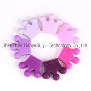 Crown Shape Silicone Beads Food Grade Baby Teething Chewable Toys for DIY Necklace Jewelry Accessories Making