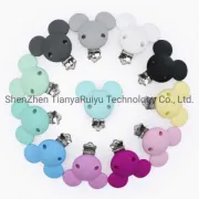 Mouse Shaped Pacifier Clip Silicone Bead Baby Teether Accessories Pacifier Holder Clips