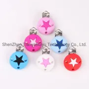 Silicone Star Pacifier Clips Holder for Baby Teething Accessories Pacifier Clips