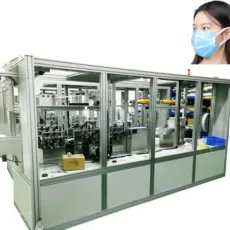 Disposable Protective Facemask 3ply Blue Meltblown Non-Sterile More Than 300PCS/Min Mask Making Machine