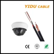 TV AV Audio Shotgun 2 Core Rg59 with DC Solid Foam PE LSZH 2*0.5mm2/0.75mm2 Coaxial Siamese Power Wire Electric CCTV Camera Video Cable