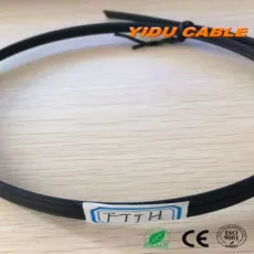 Single-Mode Single-Core Outdoor Steel Wire FTTH Optic/Optical Fiber Drop Cable with 1 Core and 2 Steel Wires
