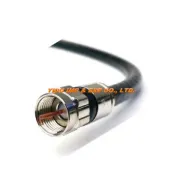 F-Plug-Crimp for RG6 Brass RG6/U Coaxial Cable