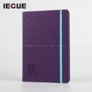 Plain Custom Logo Vegan PU Leather Purple Notebooks Diary A5 Hardcover Goals Journals
