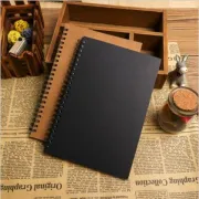 Wholesale Custom Size Sketch Book B5 A5 A6 Wire Binding Spiral Sketchbook Kraft Paper Cover Recycled Coil Notebook