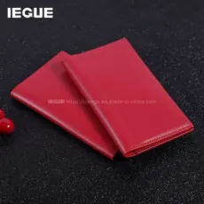 Promotional Gift Custom High Quality ID Window Leather Wallet Business Credit Card Holder