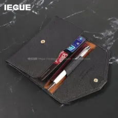 Hot Selling Business PU Leather Custom Logo Crediet Multi-Slot Zipper Wallet Card Bag